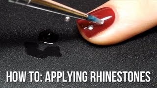 Applying Rhinestones to Your Nail Art [upl. by Noell925]