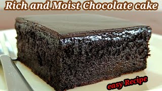 Rich and moist chocolate cake  chocolate cake recipe [upl. by Anelrad]