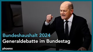 Haushalt 2024 u a Generaldebatte im Bundestag [upl. by Ygief]