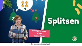 Splitsen  Groep 3  Thema kerst  Bewegend leren met meester Sander [upl. by Dorthea]