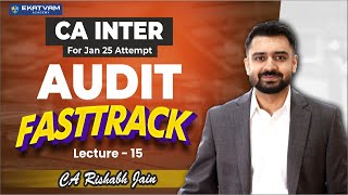 Lecture 15  CA Inter Audit Fastrack For Jan 2025 Exam  SA 300 amp SA 315  cainter [upl. by Haissem]