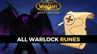 WoW SOD All Warlock Rune Locations Guide [upl. by Eidderf]