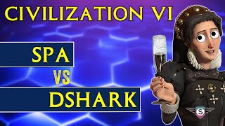 Civ6  CivFR Squadrons  SPA vs DShark [upl. by Graniela429]