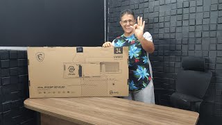 Unboxing e Primeiras Impressões do Monitor Ultrawide de 34 Polegadas MSI [upl. by Cynth]