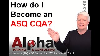 How do I become a Certified Quality Auditor ASQ CQA [upl. by Nylrehc97]