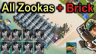 ALL ZOOKA ATTACK  Sgt Brick  Smoking  Boom Beach Strategy [upl. by Zelle]