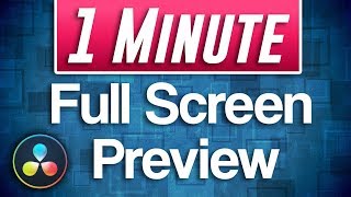 Davinci Resolve  How to View Full Screen Preview [upl. by Errehs]