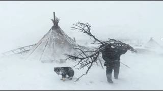 EXTREME 40° Solo Camping 4 Days  Snowstorm amp Winter Camping in a Snowstorm HOT TENT [upl. by Ahens]