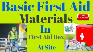 Working place First Aid Box First Aid Materials In Box First Aid Materials Safety Expert [upl. by Rasec]