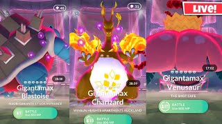 New Gigantamax Blastoise Venusaur amp Charizard Raid in pokemongo [upl. by Enoid]