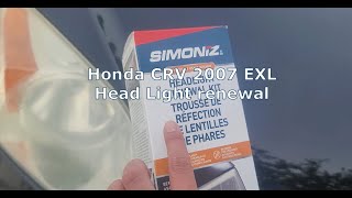 HONDA 2007 CRV SIMONIZ Headlight Renewal Kit [upl. by Zebulen]