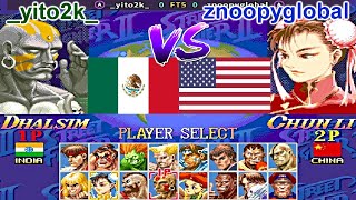 Super Street Fighter II X Grand Master Challenge  yito2k vs znoopyglobal FT5 [upl. by Aekahs566]