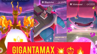 Catched all three Gigantamax Pokemons❤️‍🔥🔥💥❤️trick to defeat Gigantamax pokemon watch video fully🤗😉😉 [upl. by Haisi]