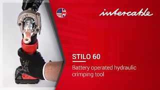 Application STILO 60 Battery operated hydraulic crimping tool  INTERCABLE [upl. by Ferdie]