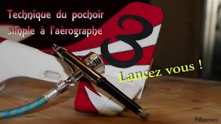 Tuto aérographe  Technique du pochoir [upl. by Ellennej]