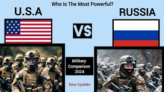 U S A vs RUSSIA Military Comparison 2024 NEW UPDATE [upl. by Yleoj557]