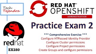 OpenShift Administration RedHat Ex280 Prectice Exam  Configure HTPasswd Cluster Groups permissions [upl. by Matlick1]