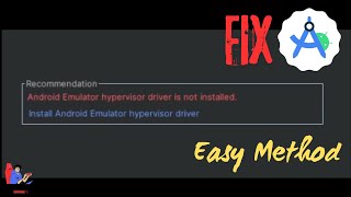 How to Fix Android Studio Emulator hypervisor Driver Is not Installed Issue In Easyway 2024 latest [upl. by Bywoods]