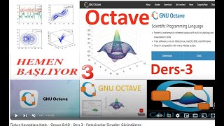 Türkçe Kaynaklara Katkı  Octave 840  Ders 3  Fonksiyonlar Sinyaller Görüntüleme [upl. by Oab]