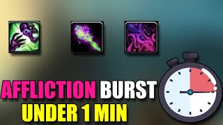 How to Burst as Affliction warlock Explained Under 1 minute  Bualock PVP Guide [upl. by Eb]