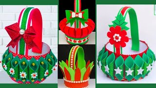 4 Easy Plastic Bottle Christmas Basket Making at Home  Plastic Bottle Craft Ideas  Basket DIY Idea [upl. by Tybalt]