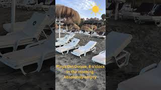 Tenerife Costa Adeje Playa Del Duque Beach in the morning 8 oclock  beach tenerife video [upl. by Annat]