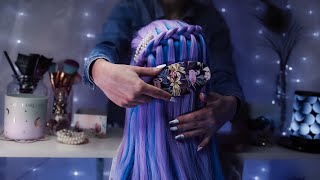 ASMR Hair Extra Relaxing Hair Style Head masssage Brushing and more [upl. by Darsey]