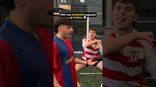 POV Los RUGBIERS jugando al FÚTBOL ⚽ parte 1 [upl. by Ahsinert]