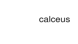 How to pronounce calceus [upl. by Elvin]