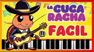 La Cucaracha  Tutorial Piano FACIL [upl. by Condon]