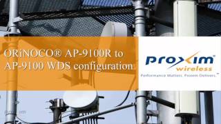 ORiNOCO® AP 9100R and ORiNOCO® AP 9100 WDS Wireless Distribution configuration [upl. by Zumstein]