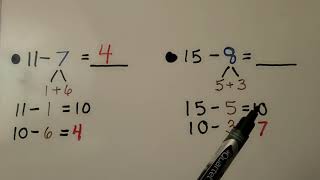 2nd Grade Math 37 Use Ten to Subtract [upl. by Neelrad]