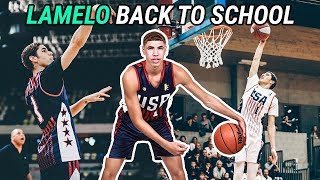 LaMelo Ball Is Going BACK TO HIGH SCHOOL At Spire Institute Full JBA USA Highlights [upl. by Eldorado]