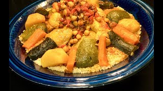 recette de COUSCOUS àu POULET à la MAROCAINE 🇲🇦🍗 [upl. by Albie]