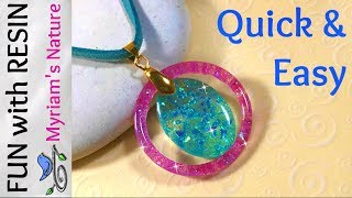 69 How to use RESIN for EASY pretty JEWELRY  No tools  just a mold Clearcast 7050 amp Glitter [upl. by Burk376]