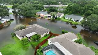 Drone Footage Captures Extensive Flooding in Southwest Florida [upl. by Einwahs561]