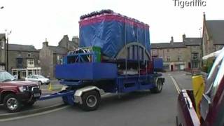 Fairground loads arriving at Buxton 10th July 2011 Well Dressing Fair Carnival [upl. by Alda347]