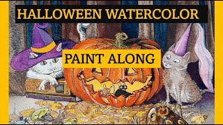 Halloween Watercolor Paint Along [upl. by Trueman]