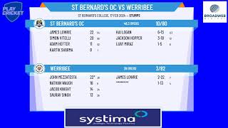 Victorian SubDistrict CA  North West 3rd XI Div 1  Rd14  St Bernards OC v Werribee  Day 1 [upl. by Adele]