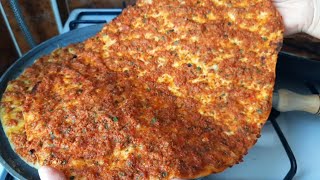 ❗️EVDE ÇITIR ÇITIR LAHMACUN NASIL YAPILIR 💯 İSTER TAVADA İSTER FIRINDA YAP👌😋 [upl. by Arze862]