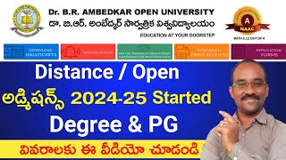 Dr BR Ambedkar Open Degree amp PG Admissions 202425 started  by Run in online tv [upl. by Maro534]