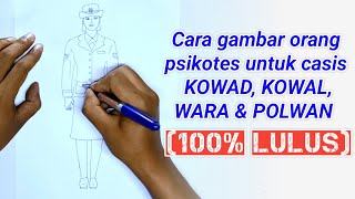 Menggambar Orang Psikotes Untuk CASIS Polwan Kowad Kowal Wara dan Polwan [upl. by Allemat]