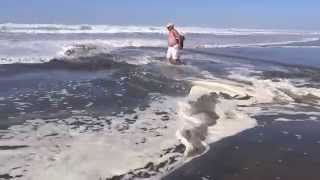 Strong tide current at Ocean Beach [upl. by Dalt213]