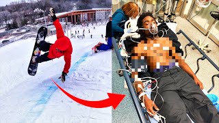 POV Snowboarding BUT we end up in the HOSPITAL🚨… [upl. by Lletnahc]