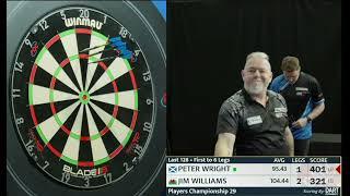 Peter Wright vs Jim Williams  Players Championship 29 2024 🎯 [upl. by Novyat]