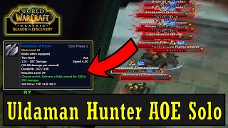 Hunter Uldaman Solo AOE Guide Pendulum of Doom Farm  classicwow seasonofdiscovery [upl. by Inaoj]