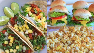 ¡3 RECETAS PARA FIN DE SEMANA HAMBURGUESAS TACOS Y PALOMITAS Transición Vegana [upl. by Lafleur]