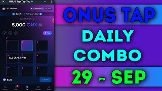 Onus Tap Tap Tap Daily Code 29 September 2024  Today Onus Daily Code  AGP onusdailycode [upl. by Daffi]