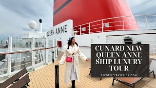 Cunard Queen Anne Cruise Ship Tour  See inside Cunards newly refurbished ship [upl. by Craven]