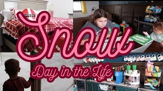 First Day of Snow Day in the Life  Homeschool Mom Day in the Life  DITL  Homeschool Mom DITL [upl. by Nilkcaj]